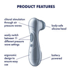 Satisfyer - Battery Series - Pro 2 Generation 2 - Air Pulse Vibrator - Ice Blue