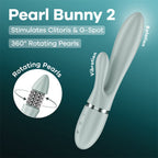 Satisfyer - Pearl Bunny 2 - Roterende Rabbit Vibrator - Lichtblauwgroen