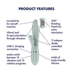 Satisfyer - Pearl Bunny 2 - Roterende Rabbit Vibrator - Lichtblauwgroen