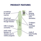 Satisfyer - Pearl Bunny 2 - Roterende Rabbit Vibrator - Lichtgroen
