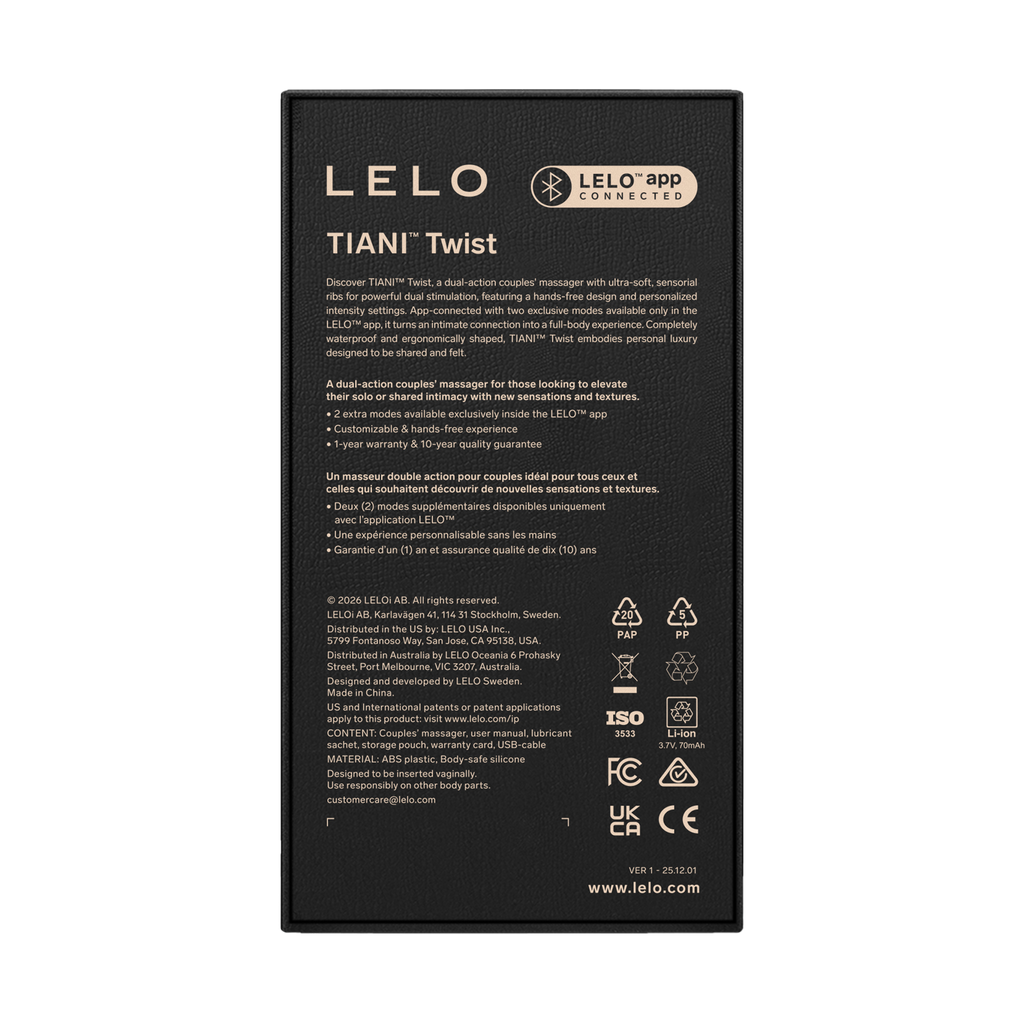 LELO – TIANI™ Twist - Massagetoestel met dubbele werking voor koppels - Seafoam