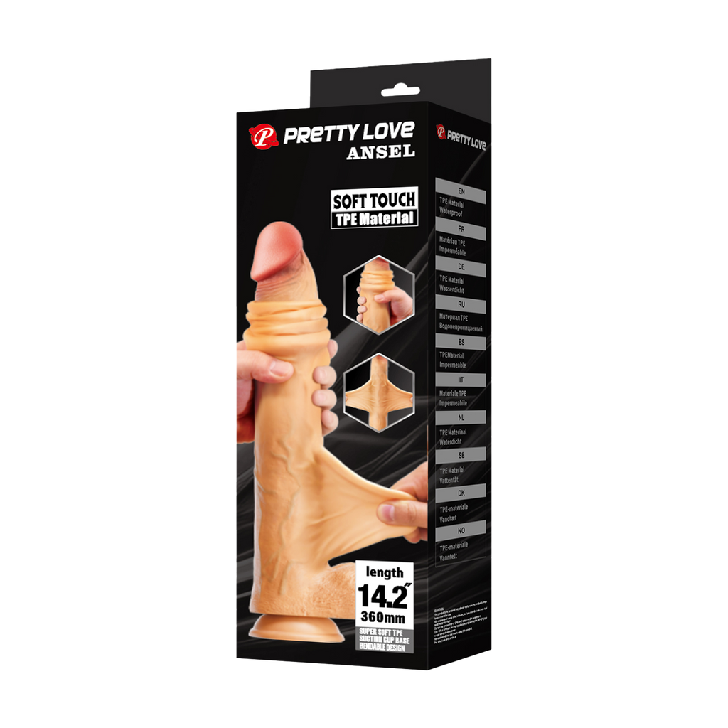 Pretty Love - Ansel - Supergrote dildo 36 cm – Nude