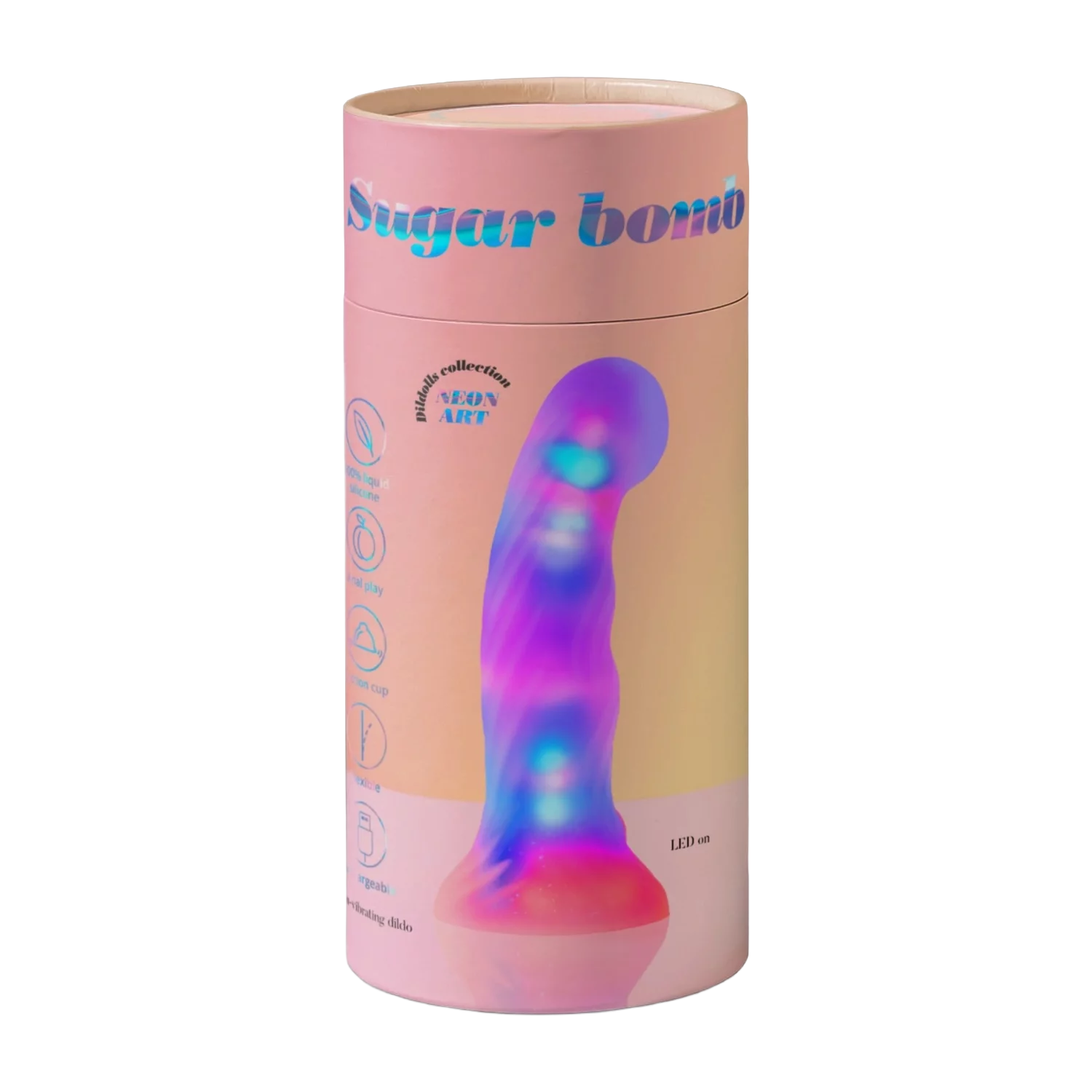 Love to Love - Sugar Bomb - Dildo met Led - Roze/Geel