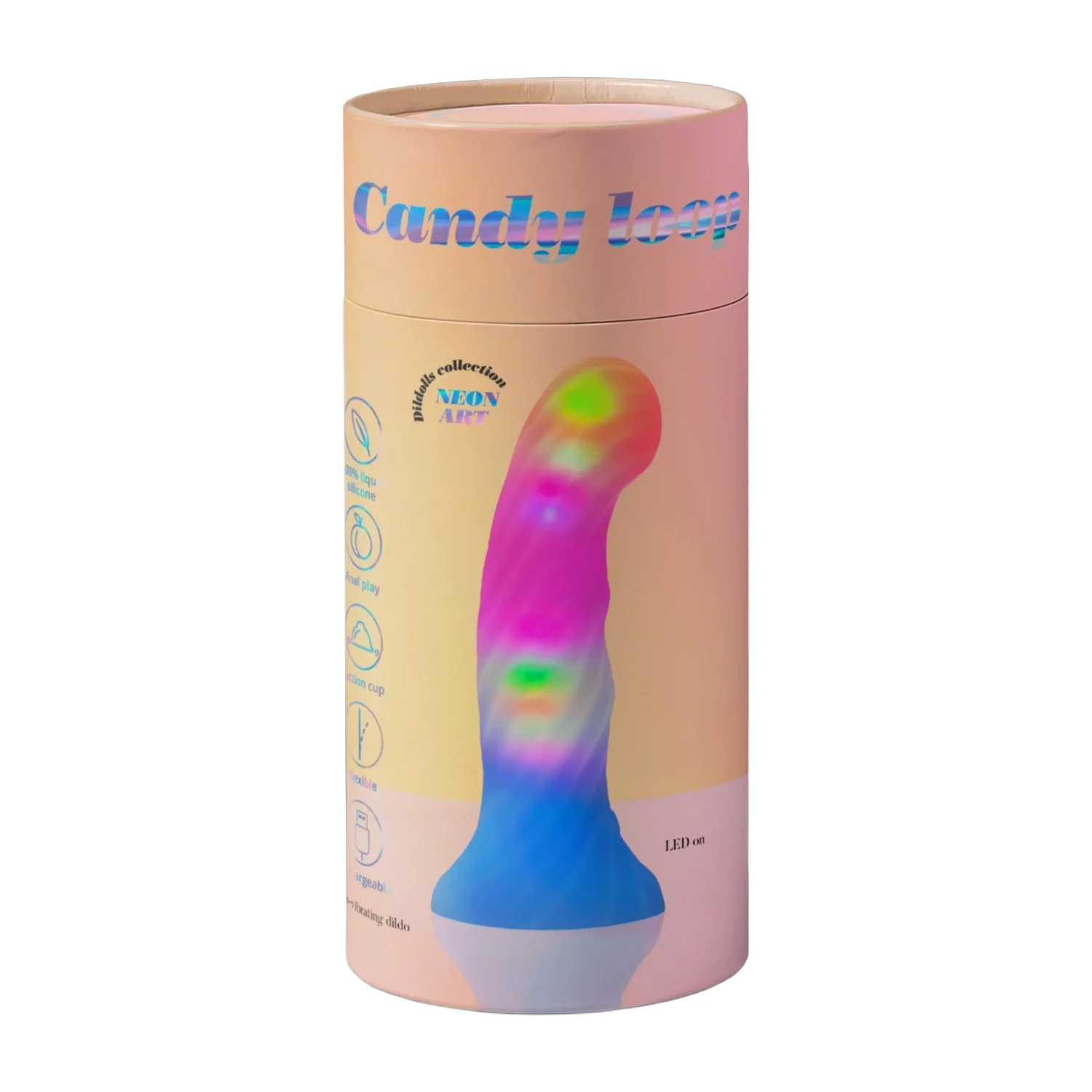 Love to Love - Candy Loop - Dildo met Led - Blauw/Roze