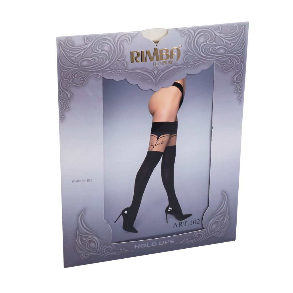 Amorable by Rimba - Slut - Hold-up-kousen – 20/60 denier – Zwart