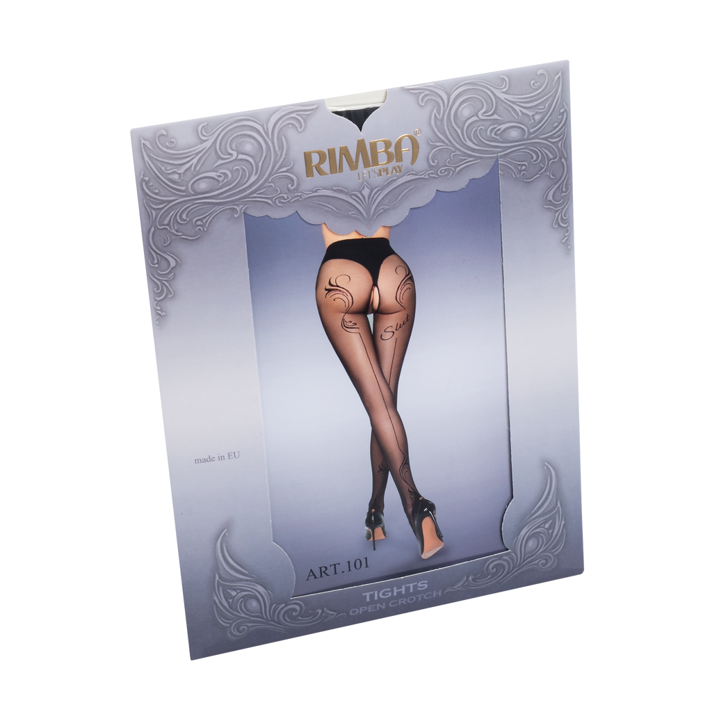 Amorable by Rimba - Slut - Panty met open kruis – 20 Denier – Zwart