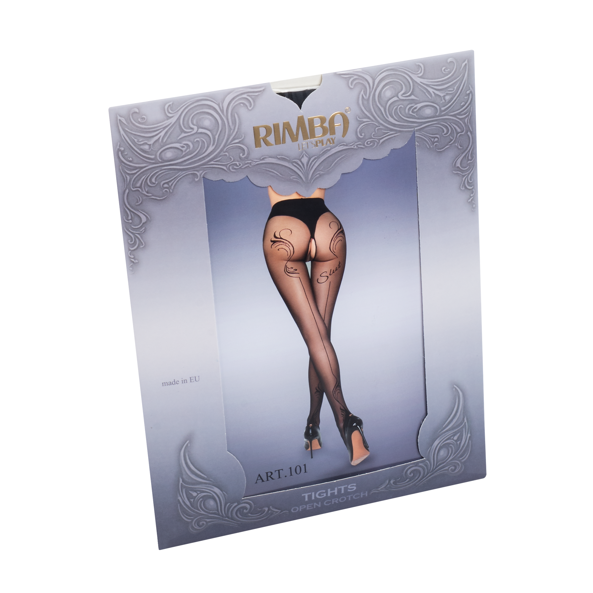 Amorable by Rimba - Slut - Panty met open kruis – 20 Denier – Zwart