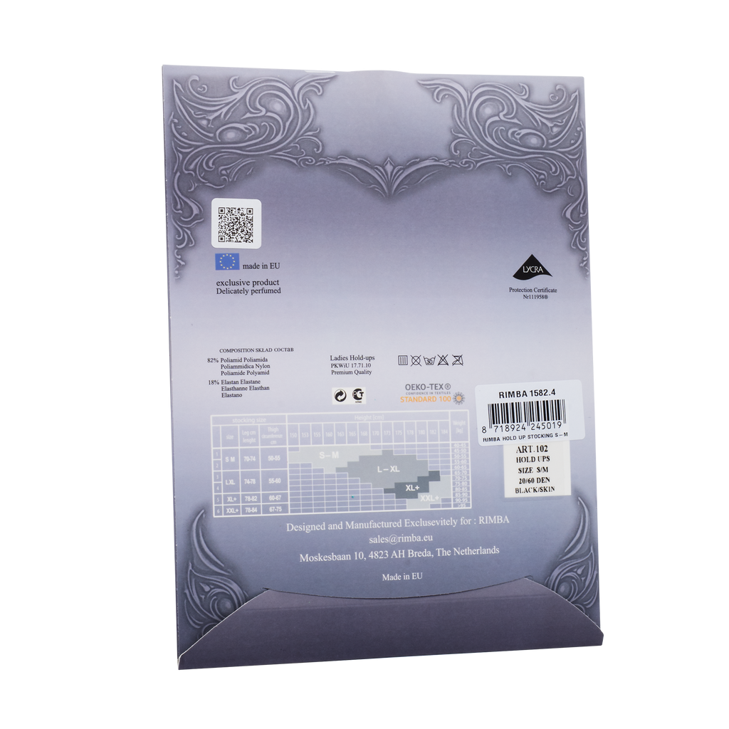 Amorable by Rimba - Slut - Panty met open kruis – 20 Denier – Zwart