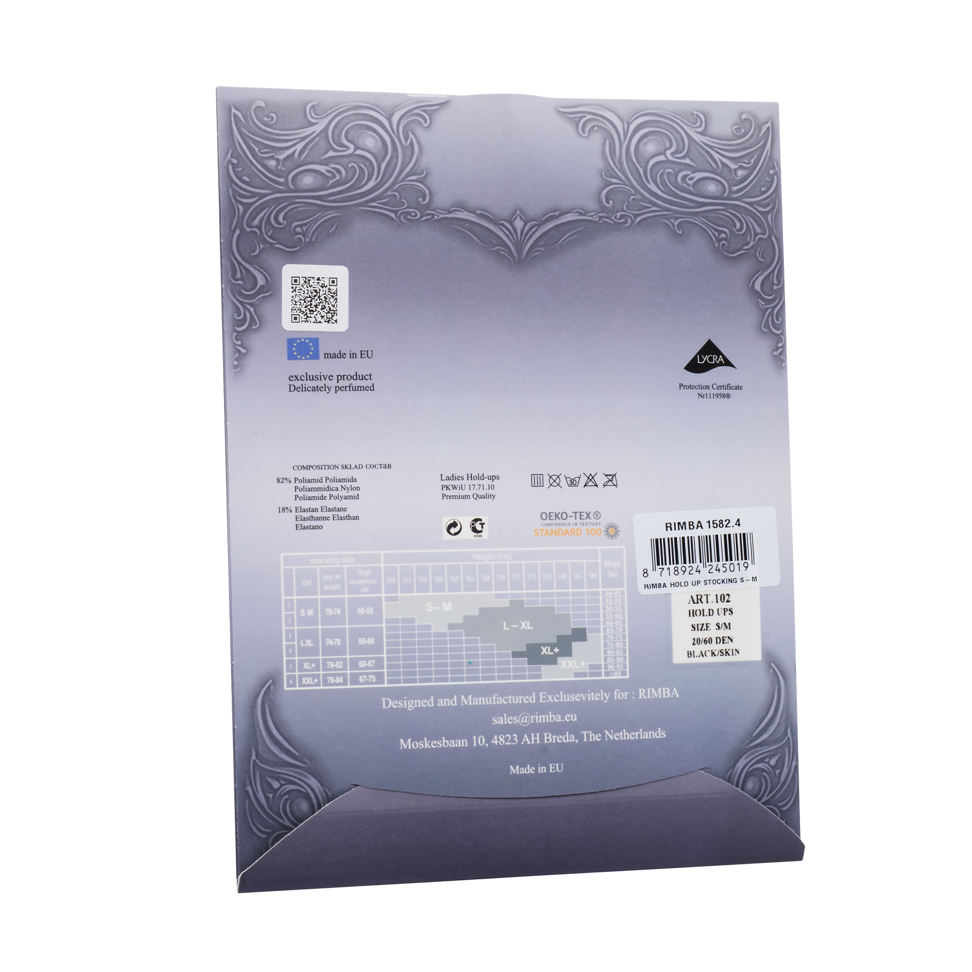 Amorable by Rimba - Slut - Panty met open kruis – 20 Denier – Zwart