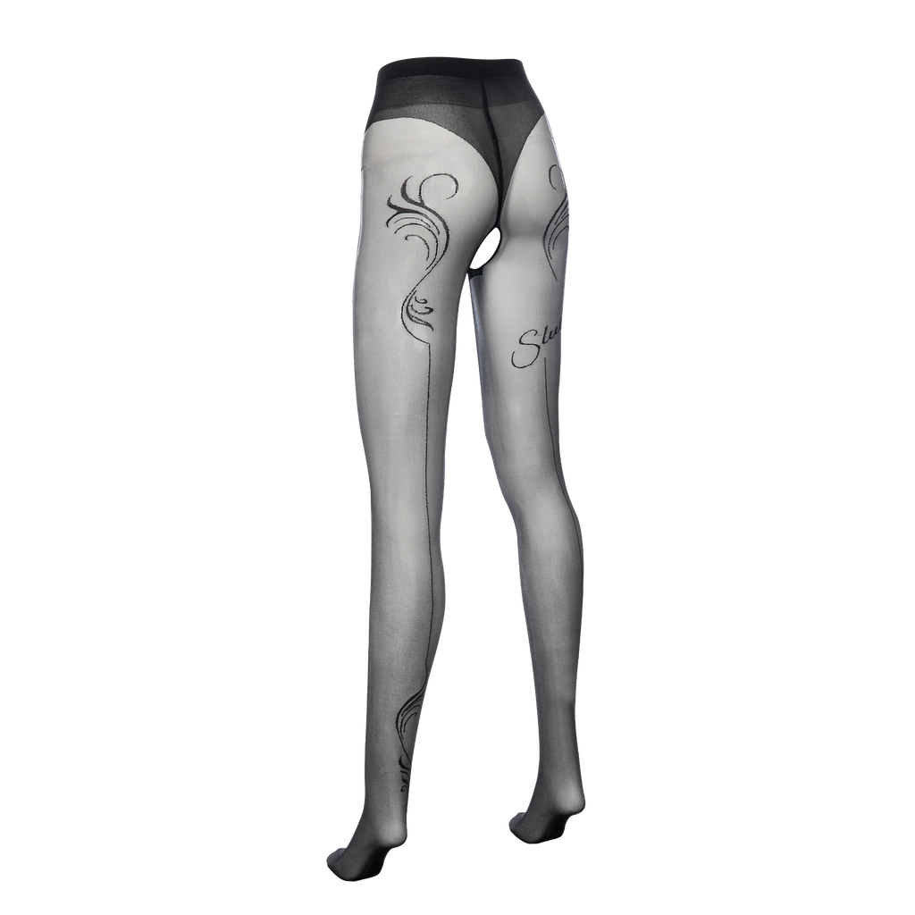Amorable by Rimba - Slut - Panty met open kruis – 20 Denier – Zwart