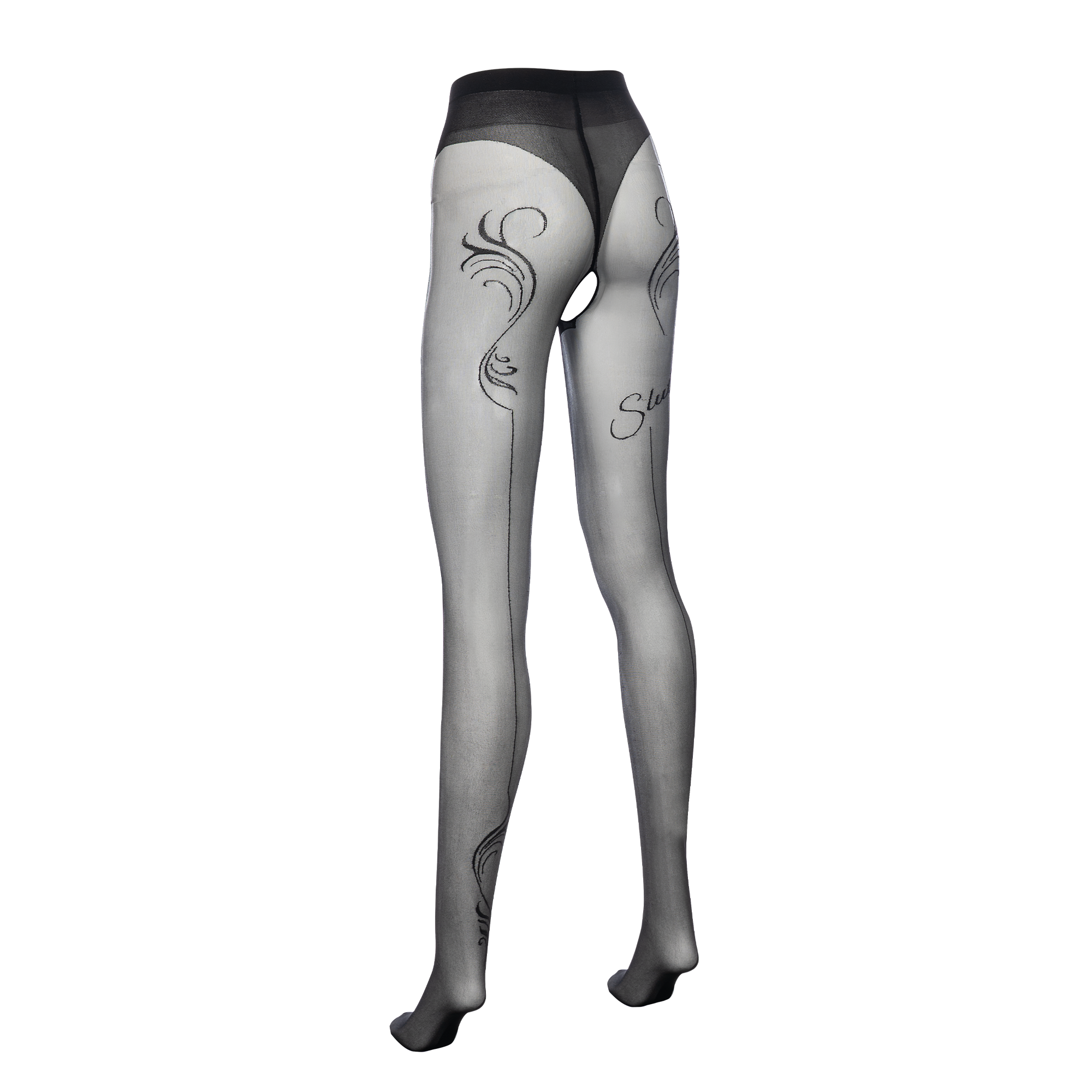 Amorable by Rimba - Slut - Panty met open kruis – 20 Denier – Zwart