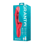IY - Grant - Vibrator met bewegende tong en 360° likkende mond - Rood