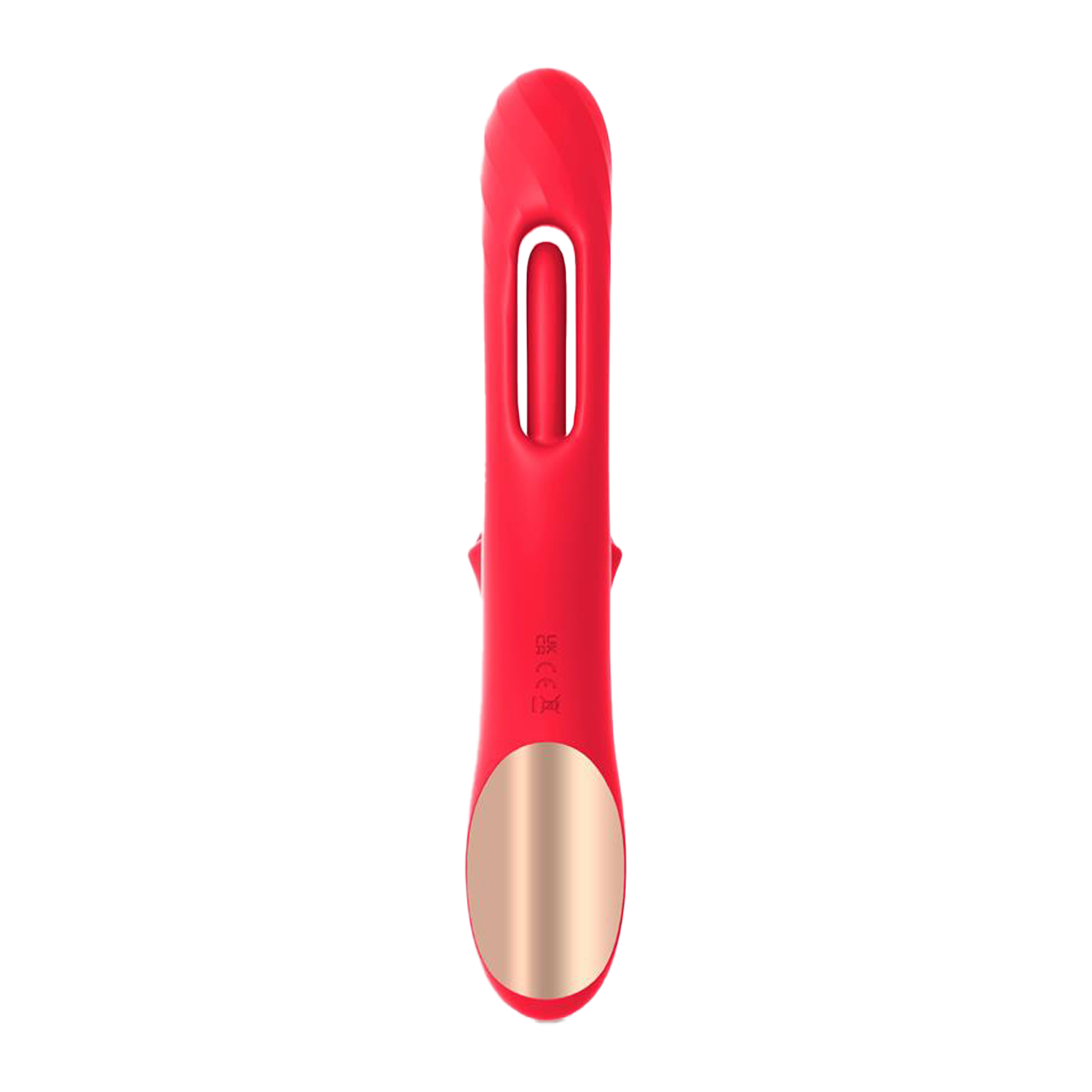 IY - Grant - Vibrator met bewegende tong en 360° likkende mond - Rood