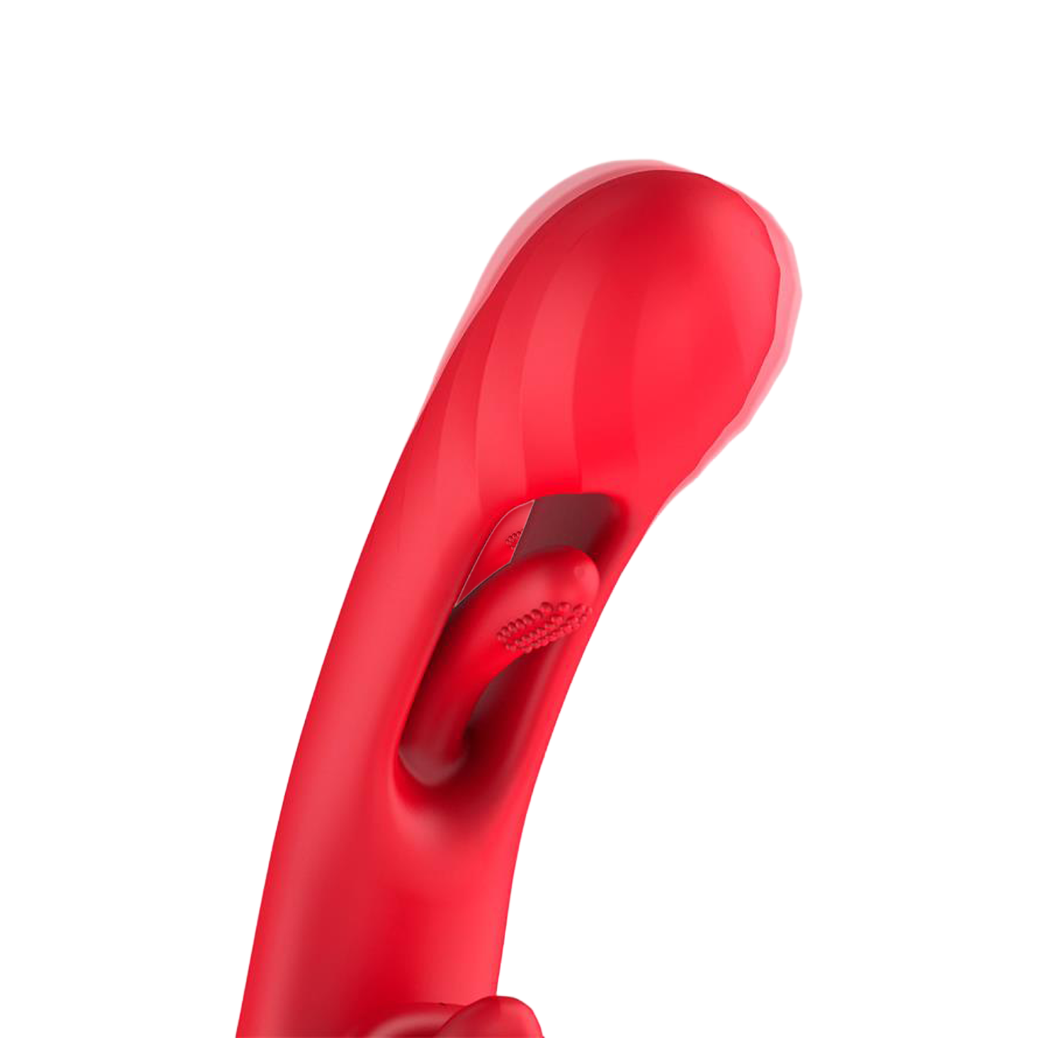 IY - Grant - Vibrator met bewegende tong en 360° likkende mond - Rood