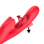 IY - Grant - Vibrator met bewegende tong en 360° likkende mond - Rood