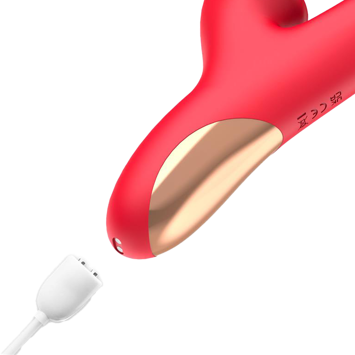 IY - Grant - Vibrator met bewegende tong en 360° likkende mond - Rood
