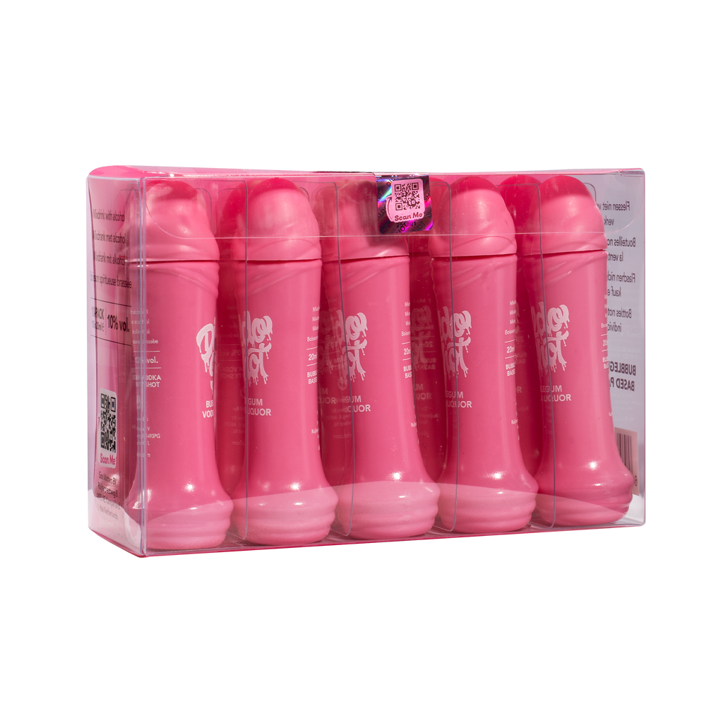 Boinky - Dildo Shots - Bubblegum-wodka – 10% vol. – 10x 20 ml