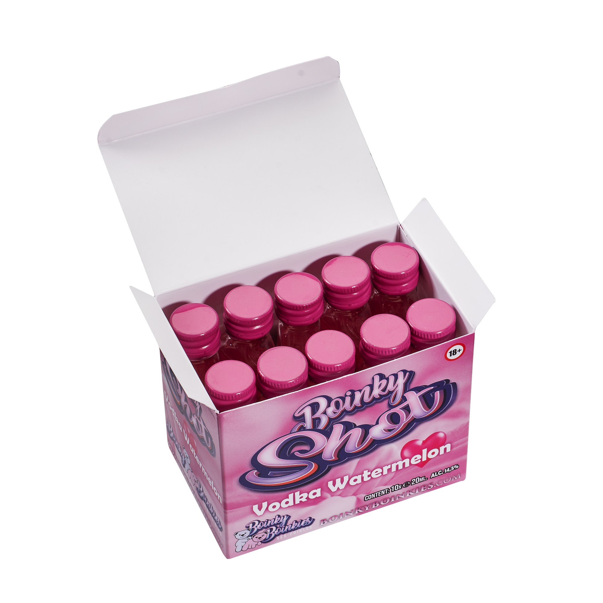 Boinky - Boinky Shots Vodka Watermeloen – 14,5% vol. – 10x 20 ml