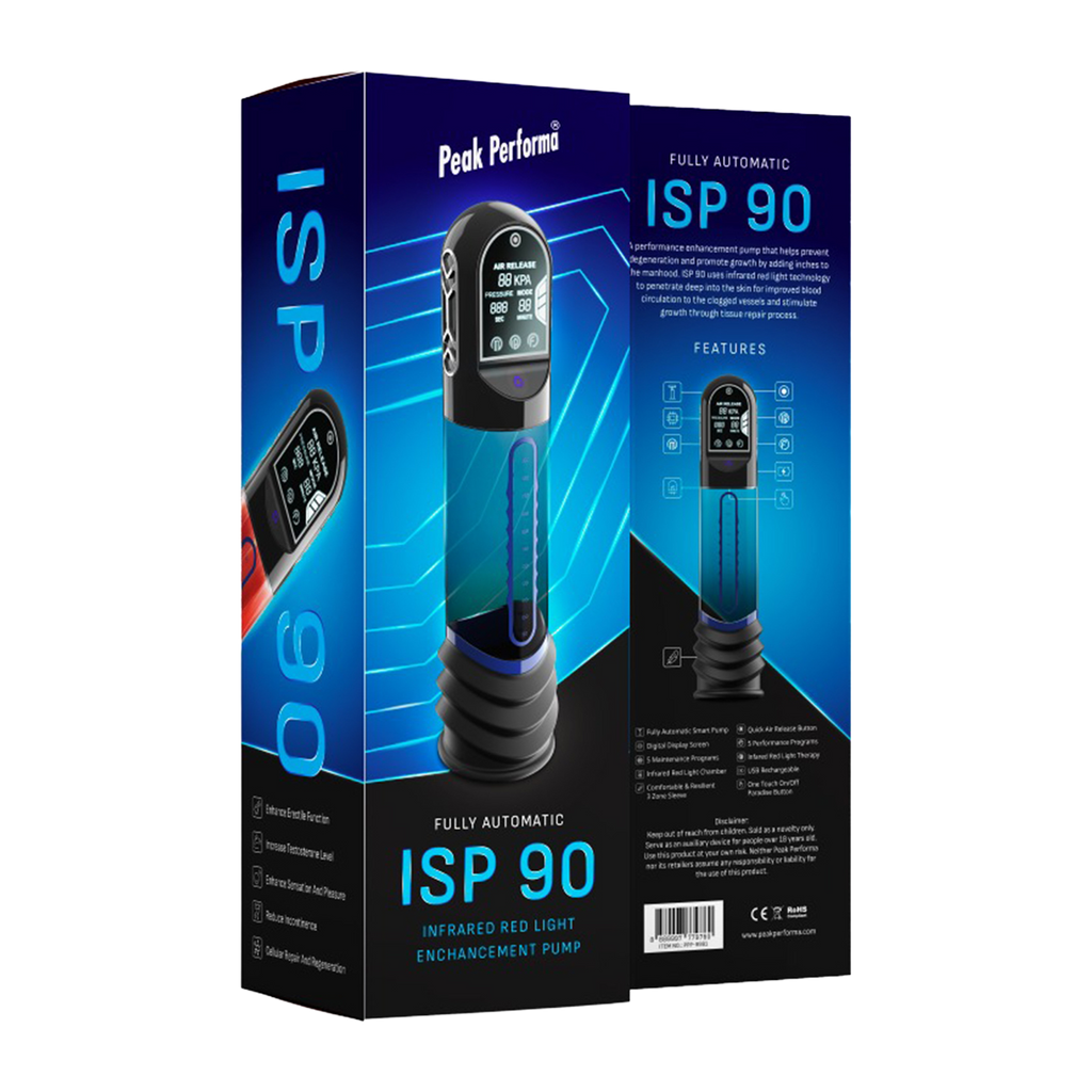 Peak Performa - ISP 90 - Pomp met infraroodrood licht voor prestatieverbetering - Zwart/Blauw