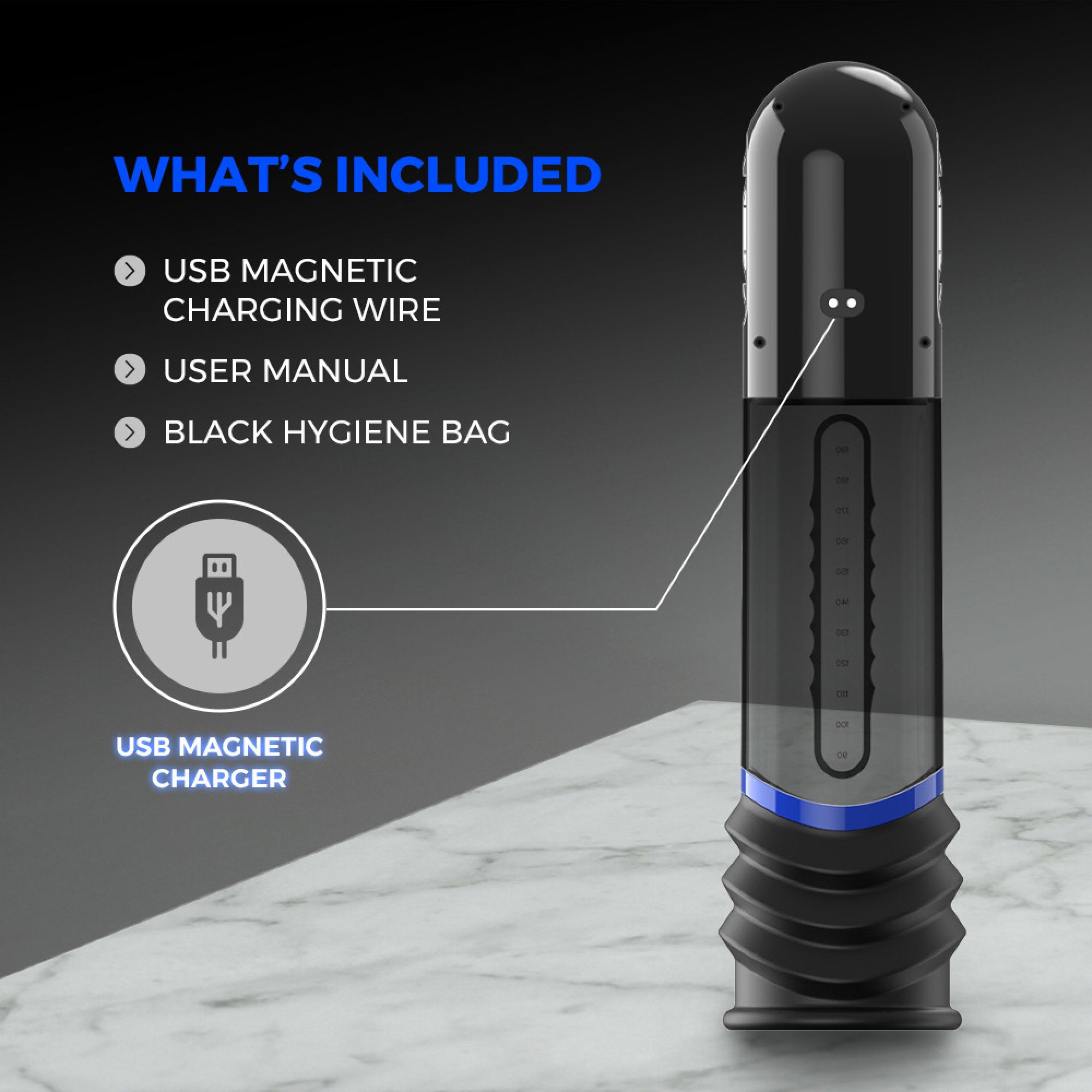 Peak Performa - ISP 90 - Pomp met infraroodrood licht voor prestatieverbetering - Zwart/Blauw