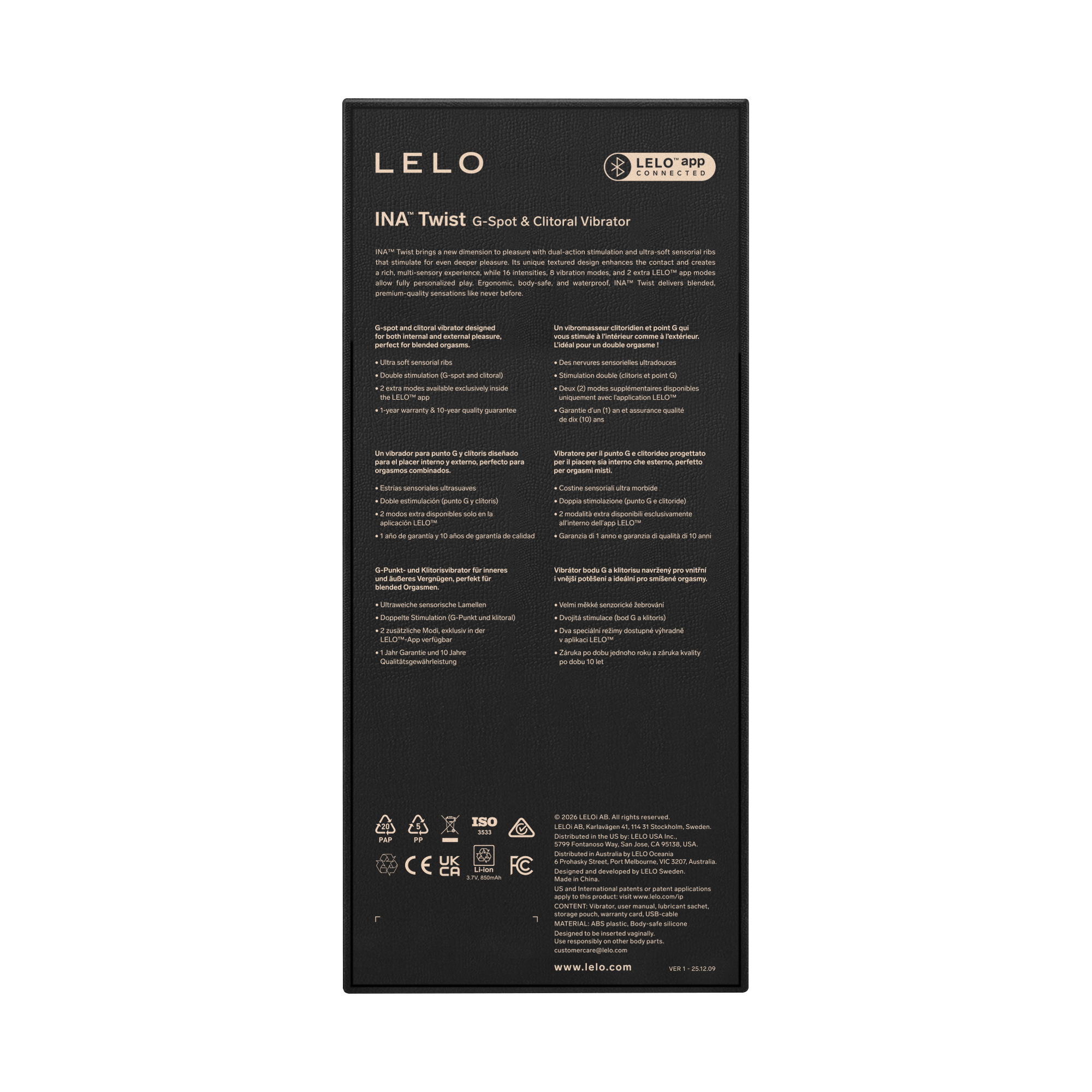 LELO - Ina Twist - Rabbit-vibrator - Aqua