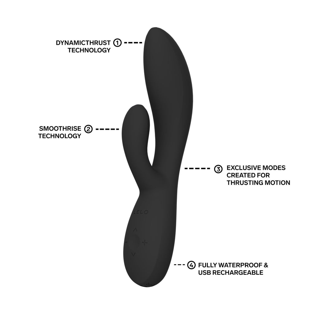 LELO - Ina Thrust - Rabbit-vibrator met stootbeweging - Zwart