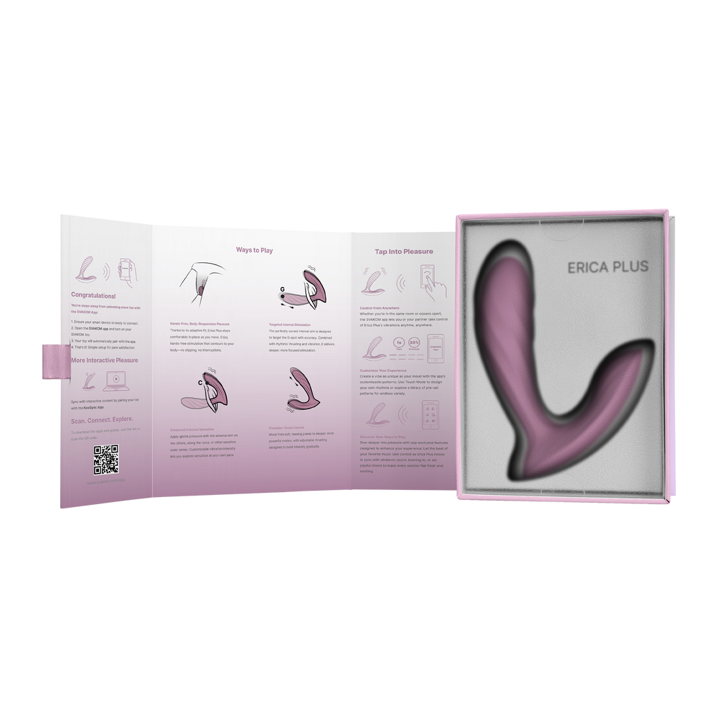 SVAKOM - Erica Plus - Draagbare stootvibrator (met app-bediening) – Roze