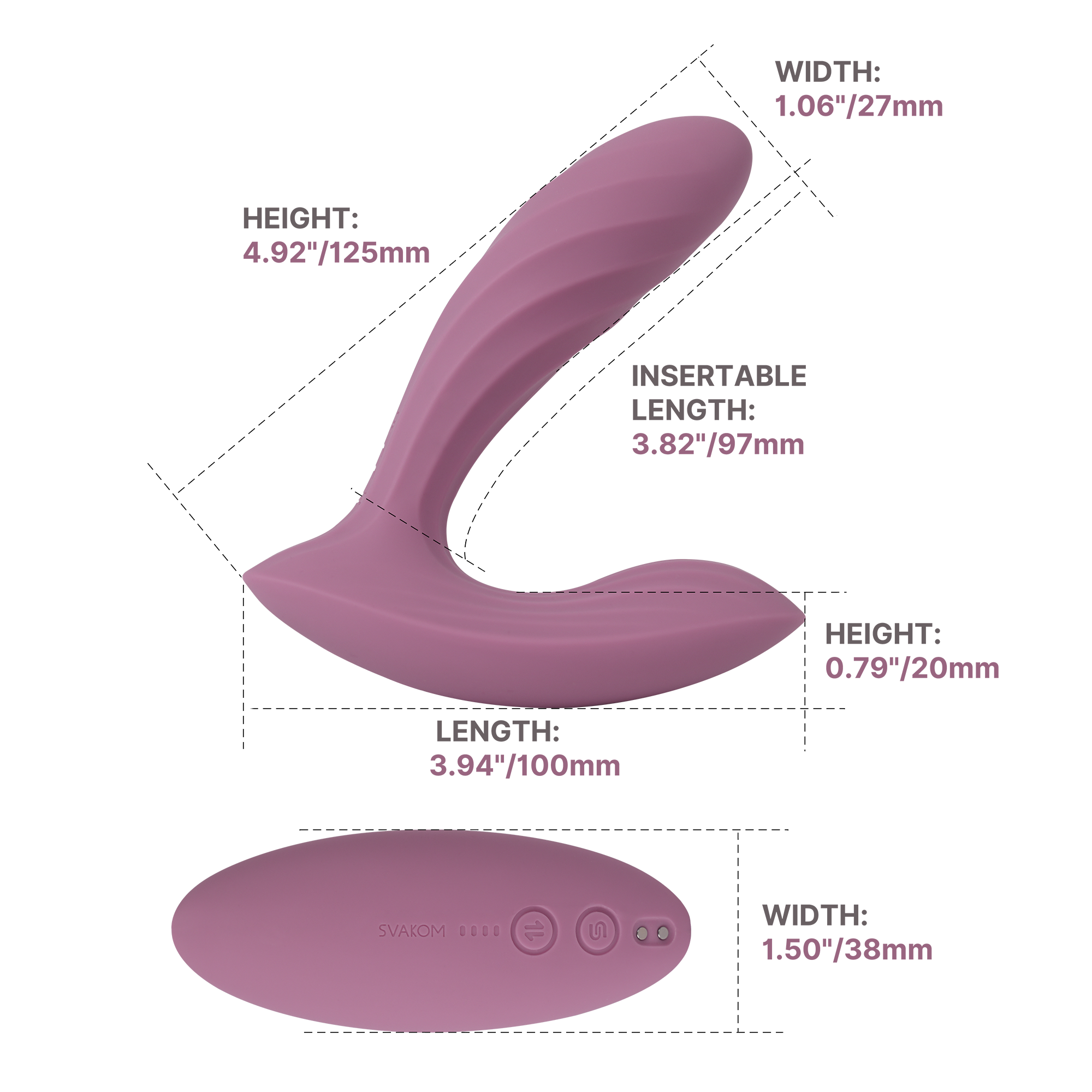SVAKOM - Erica Plus - Draagbare stootvibrator (met app-bediening) – Roze