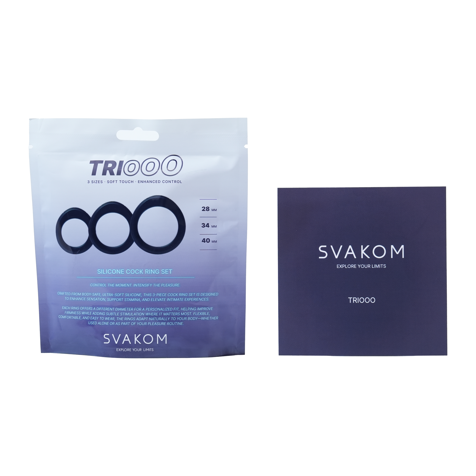 SVAKOM - Triooo - Penisringenset – Blauw