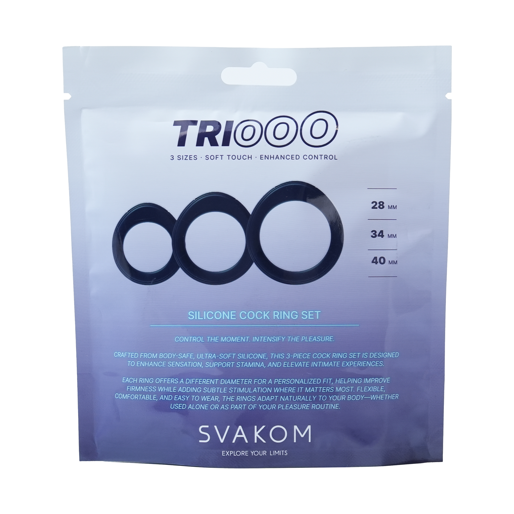 SVAKOM - Triooo - Penisringenset – Blauw