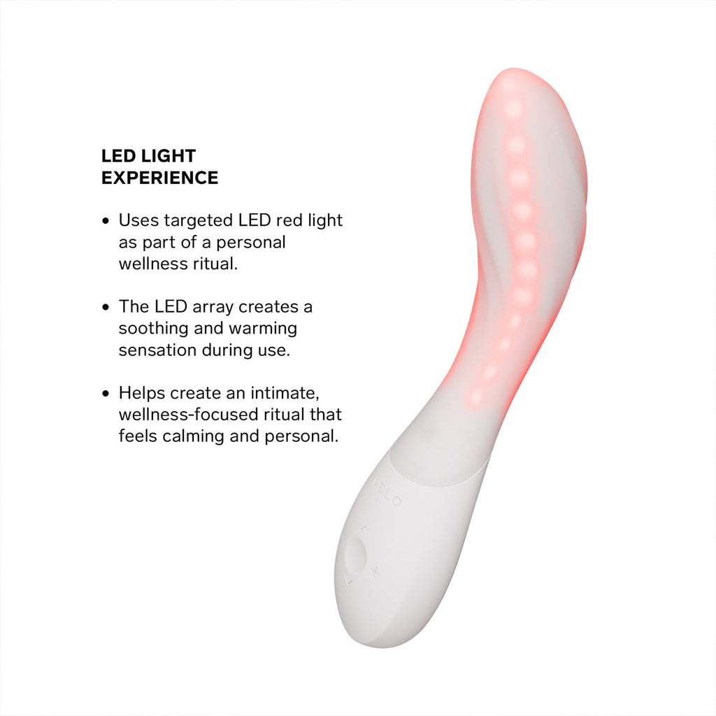 LELO - Mona Spectra - Wellness-massageapparaat met rood licht - Wit