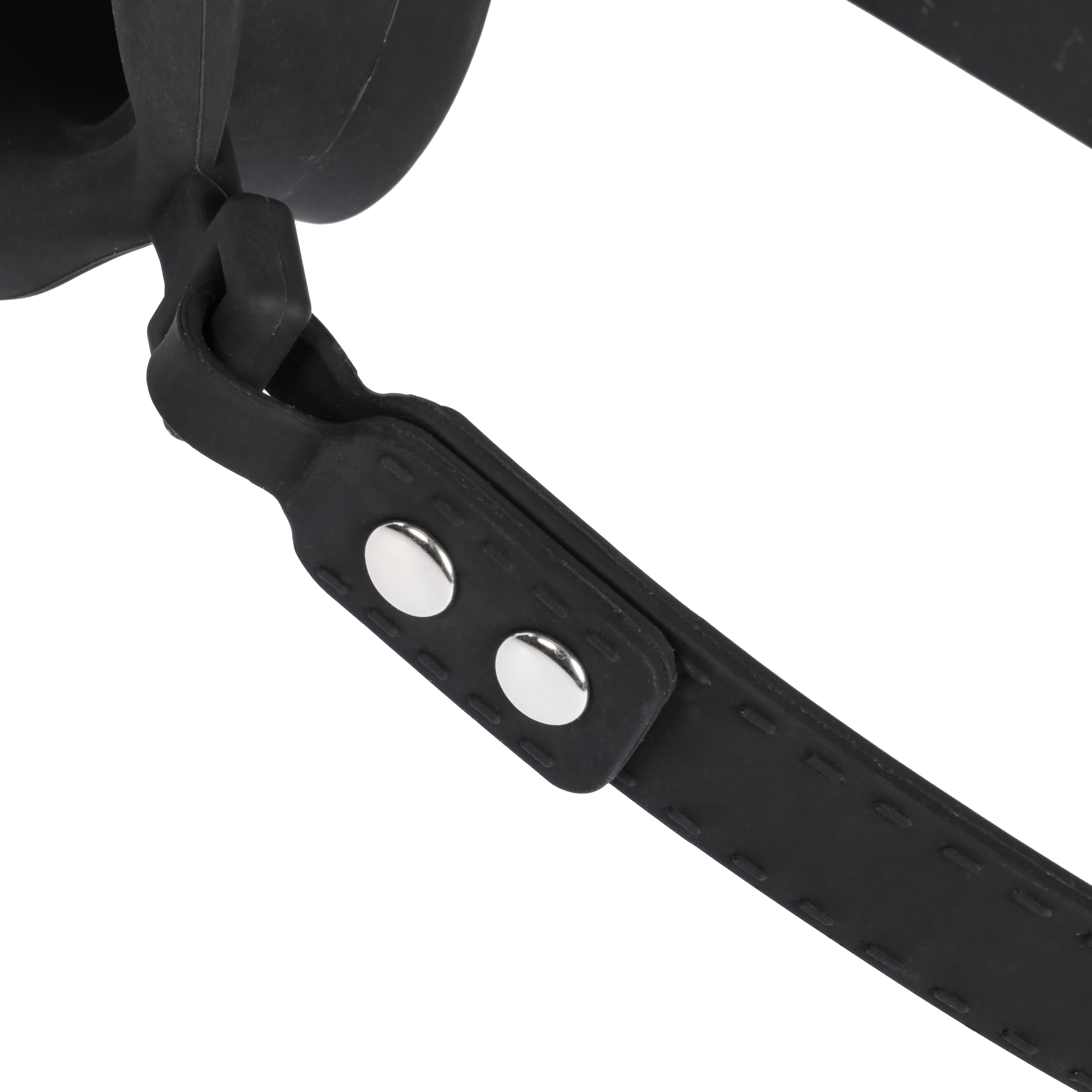Rimba Bondage Play - Mondknevel met lippen en stopper - Zwart