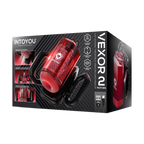 IY - Vexor - 3-in-1 masturbator voor mannen: zuig-, stoot- en vibratiefunctie - Zwart/Rood