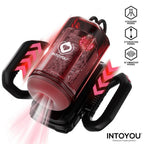 IY - Vexor - 3-in-1 masturbator voor mannen: zuig-, stoot- en vibratiefunctie - Zwart/Rood