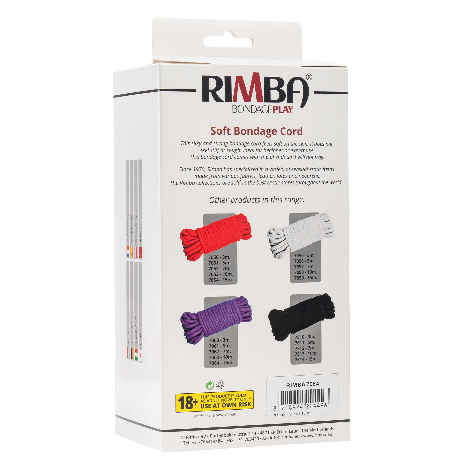 Rimba - Zacht Japans bondage touw, 15 m, 100% Nylon