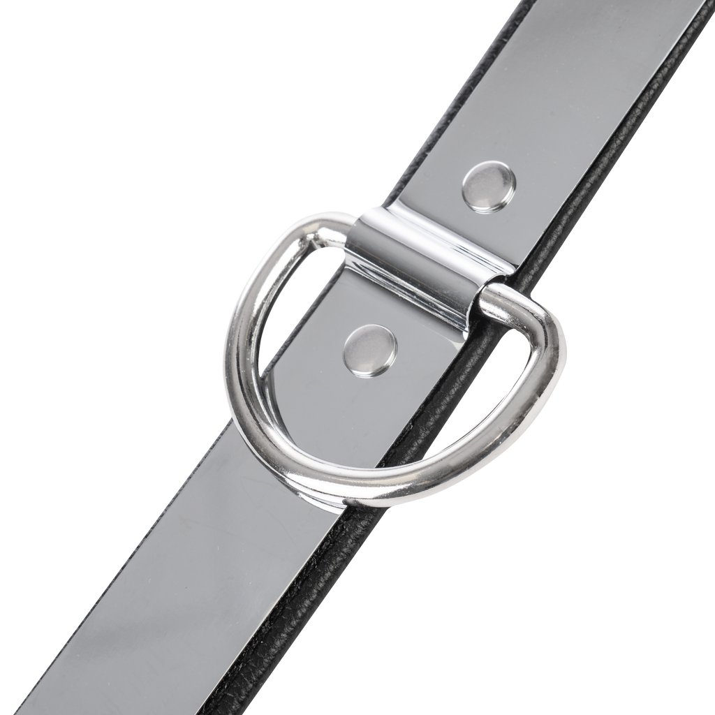 Rimba - Leder Halsband met metaal en hangslot