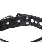 Rimba - Leder Halsband met metaal en hangslot