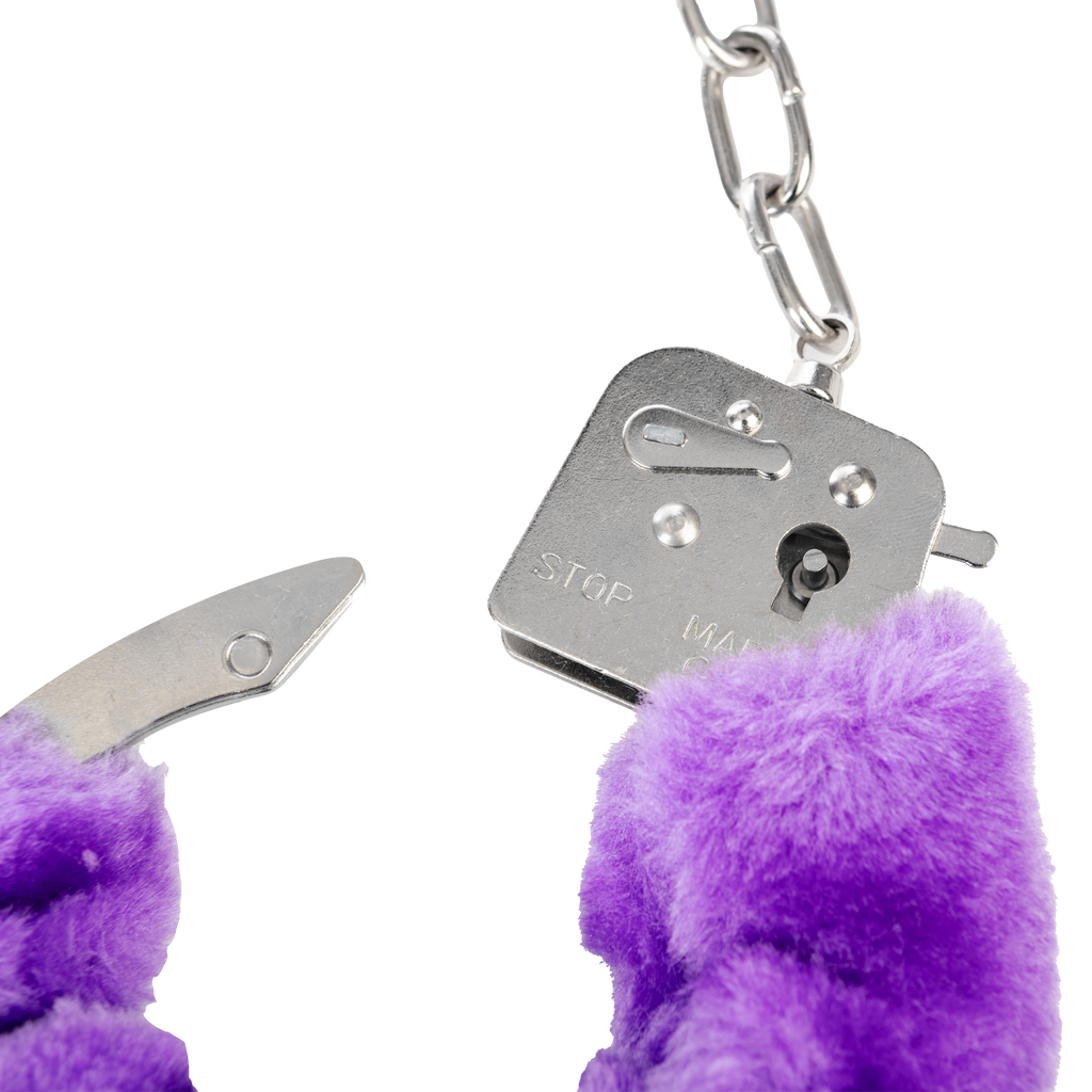 Rimba - Politie Handboeien met paars bont