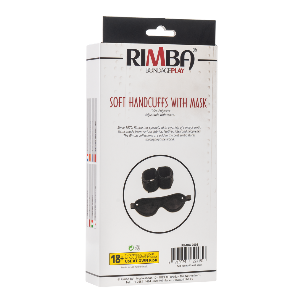 Rimba - Soft Bondage klitteband boeien met masker