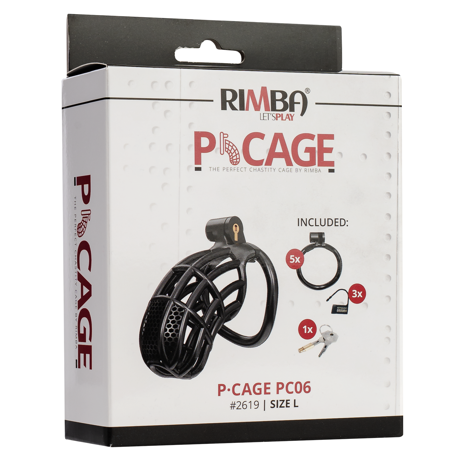 Rimba P-Cage - P-Cage PC06 - Peniskooi Maat L - Zwart