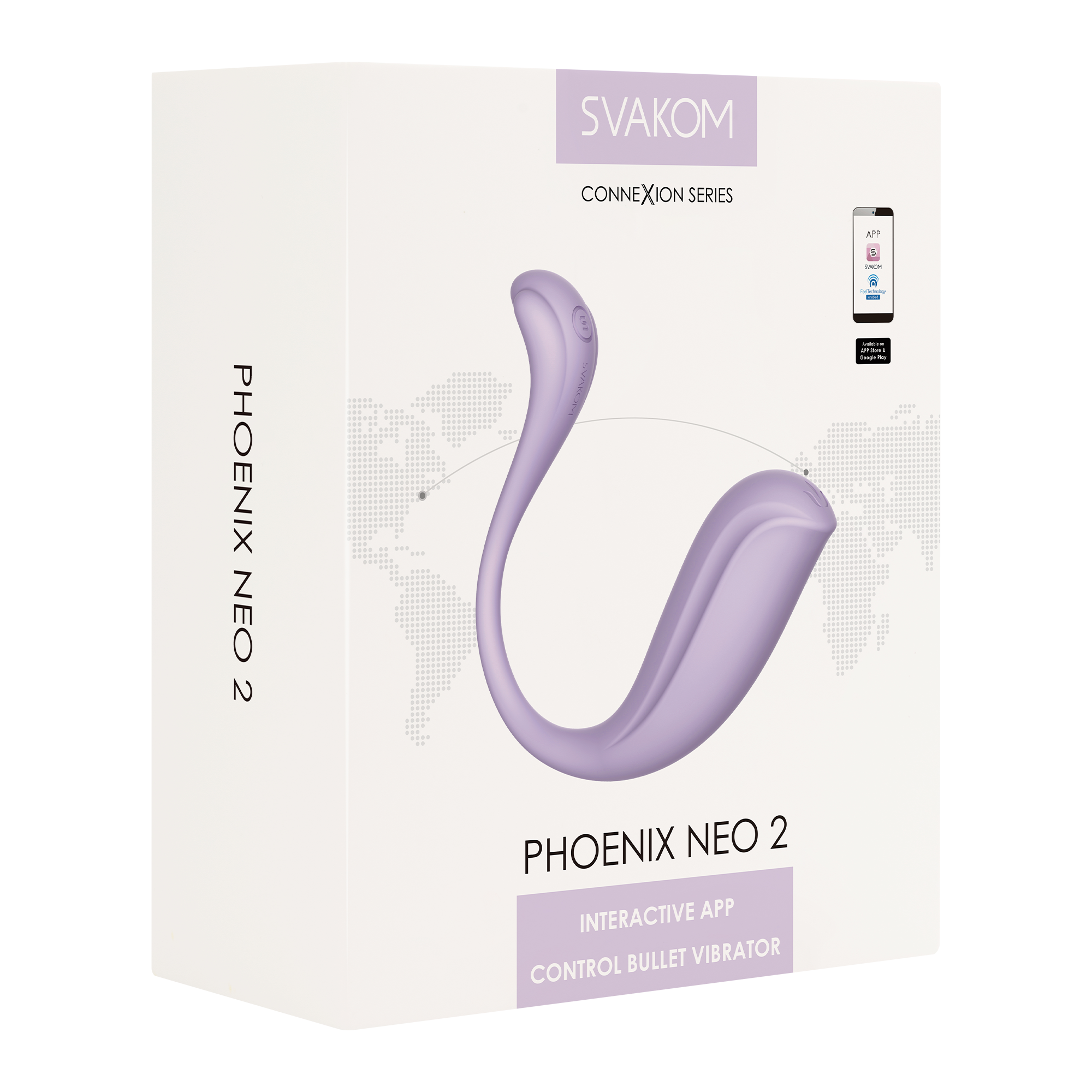 SVAKOM - Phoenix Neo 2 - Interactieve Bullet Vibrator met App Control - Lila