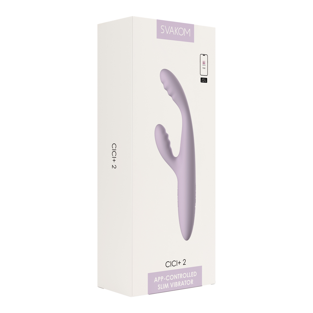 SVAKOM - Cici 2+ - Slanke G-Spot rabbit vibrator (met App-bediening) - Lila