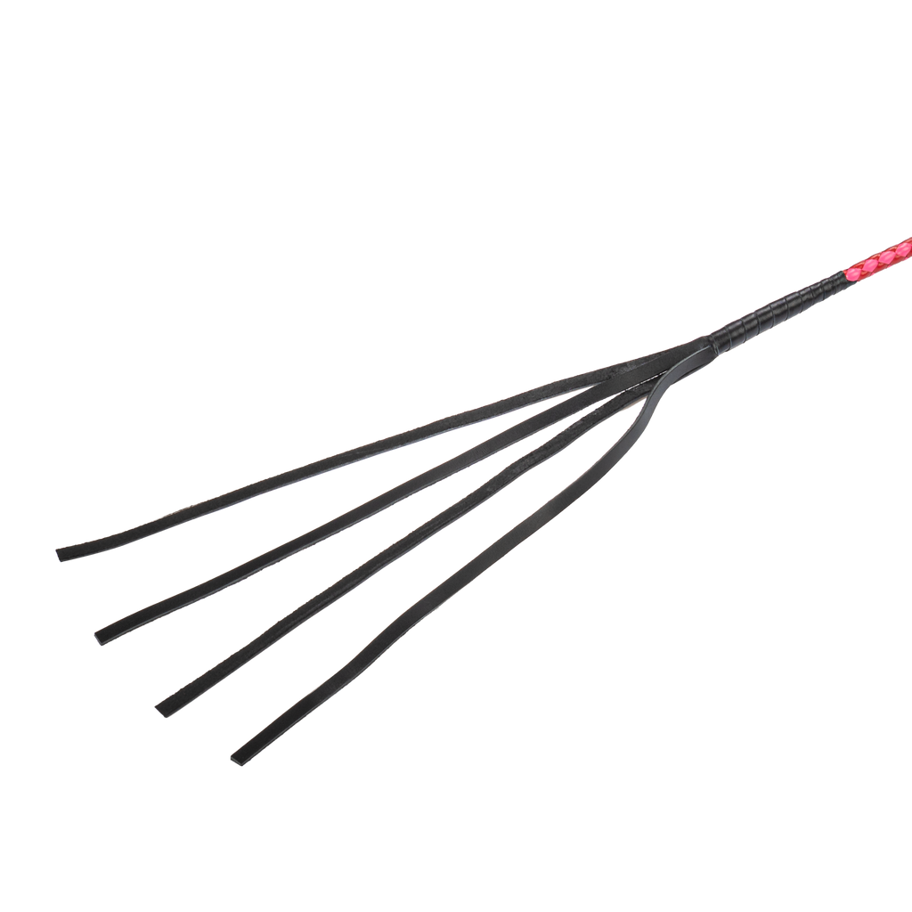 RISE - 90cm Bull Whip - Rood/Roze