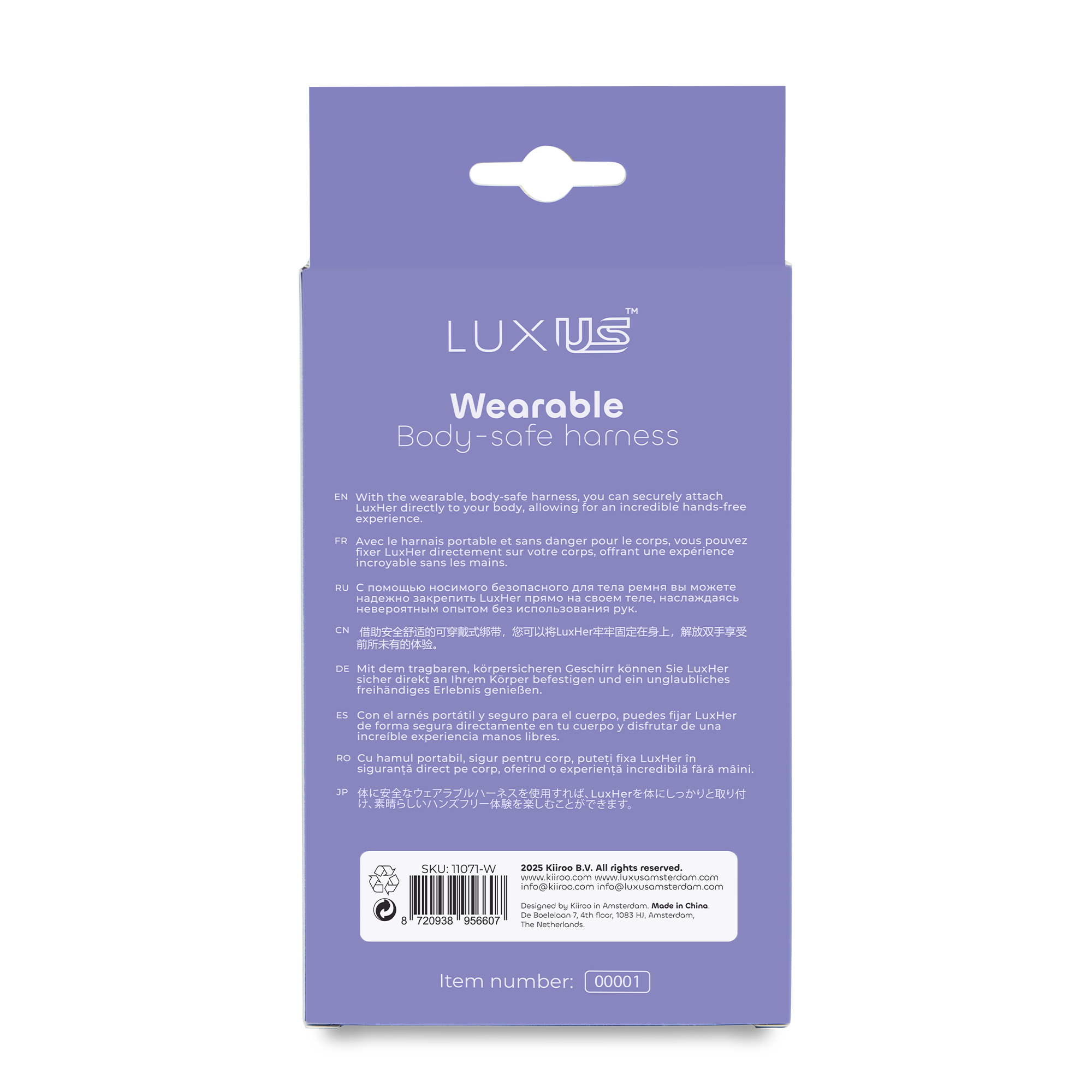 LUXUS - Luxus Wearable Harness - Transparant/Roze