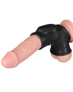 LoveToy - Drip Knights Ring - Vibrerende Penis en Scrotum Sleeve (Ø 2,8 cm) - Zwart