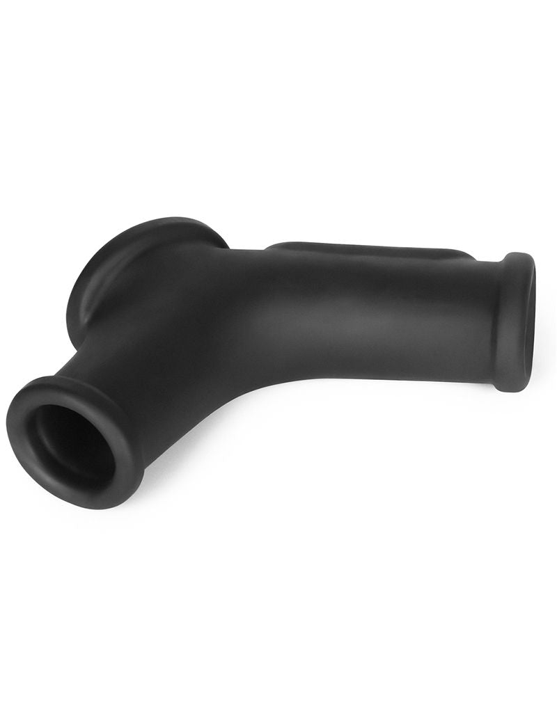 LoveToy - Silk Knights Ring - Vibrerende Penis en Scrotum Sleeve (Ø 2,8 cm) - Zwart