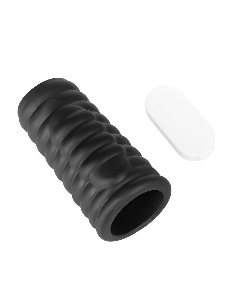 LoveToy - Wave Knights Ring - Vibrerende Penis Sleeve (Ø 3,7 cm) - Zwart