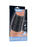 LoveToy - Wave Knights Ring - Vibrerende Penis Sleeve (Ø 3,7 cm) - Zwart