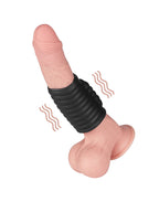 LoveToy - Wave Knights Ring - Vibrerende Penis Sleeve (Ø 3,7 cm) - Zwart