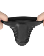 LoveToy - Spiral Knights Ring - Vibrerende Penis Sleeve (Ø 3,7 cm) - Zwart